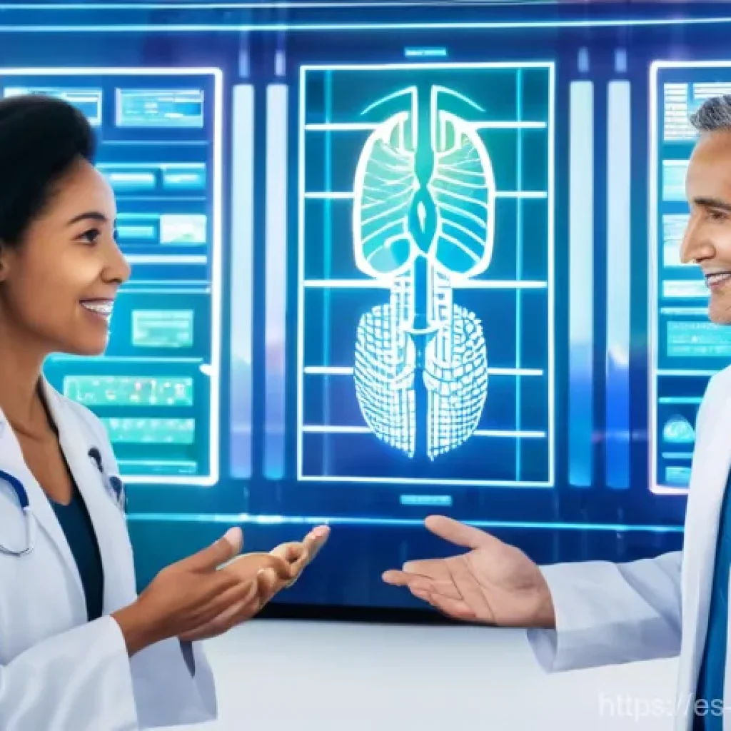 예방의학 관련 학회와 네트워킹 - **Prompt 1: AI-Powered Predictive Health**
    A diverse group of individuals, including men and wom...