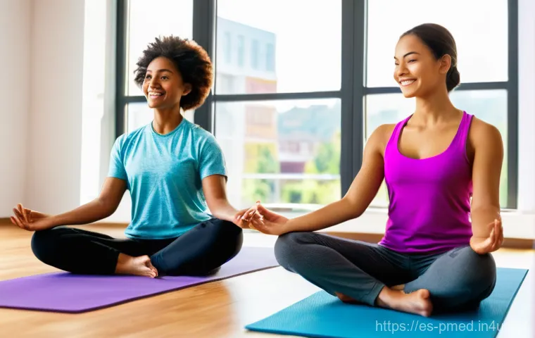 예방의학 컨설팅 사례와 피드백 - **Prompt:** A vibrant, diverse group of adults and one teenager, all fully clothed in comfortable at...