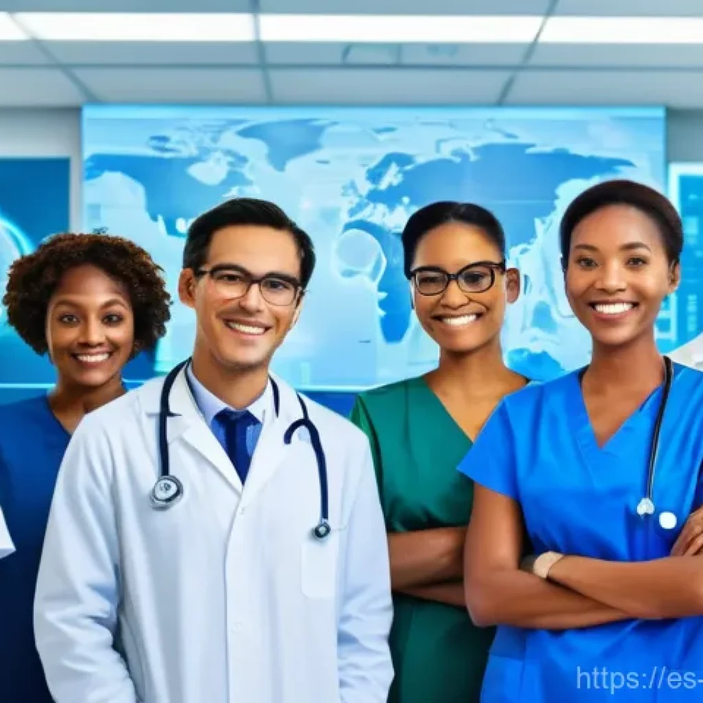 예방의학 국제 자격증 정보 - **Prompt:** A vibrant, optimistic scene depicting the future of preventive medicine. A diverse group...