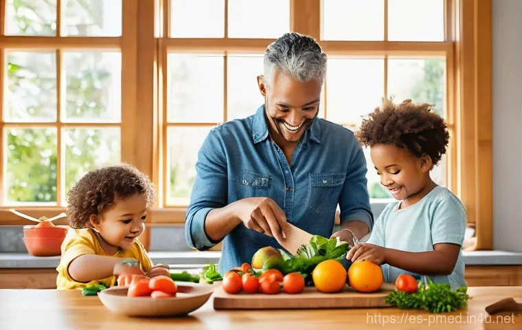 예방의학과 지속 가능한 개발 목표 - **Prompt:** A warm and inviting scene depicting a diverse group of adults and seniors (ethnically am...