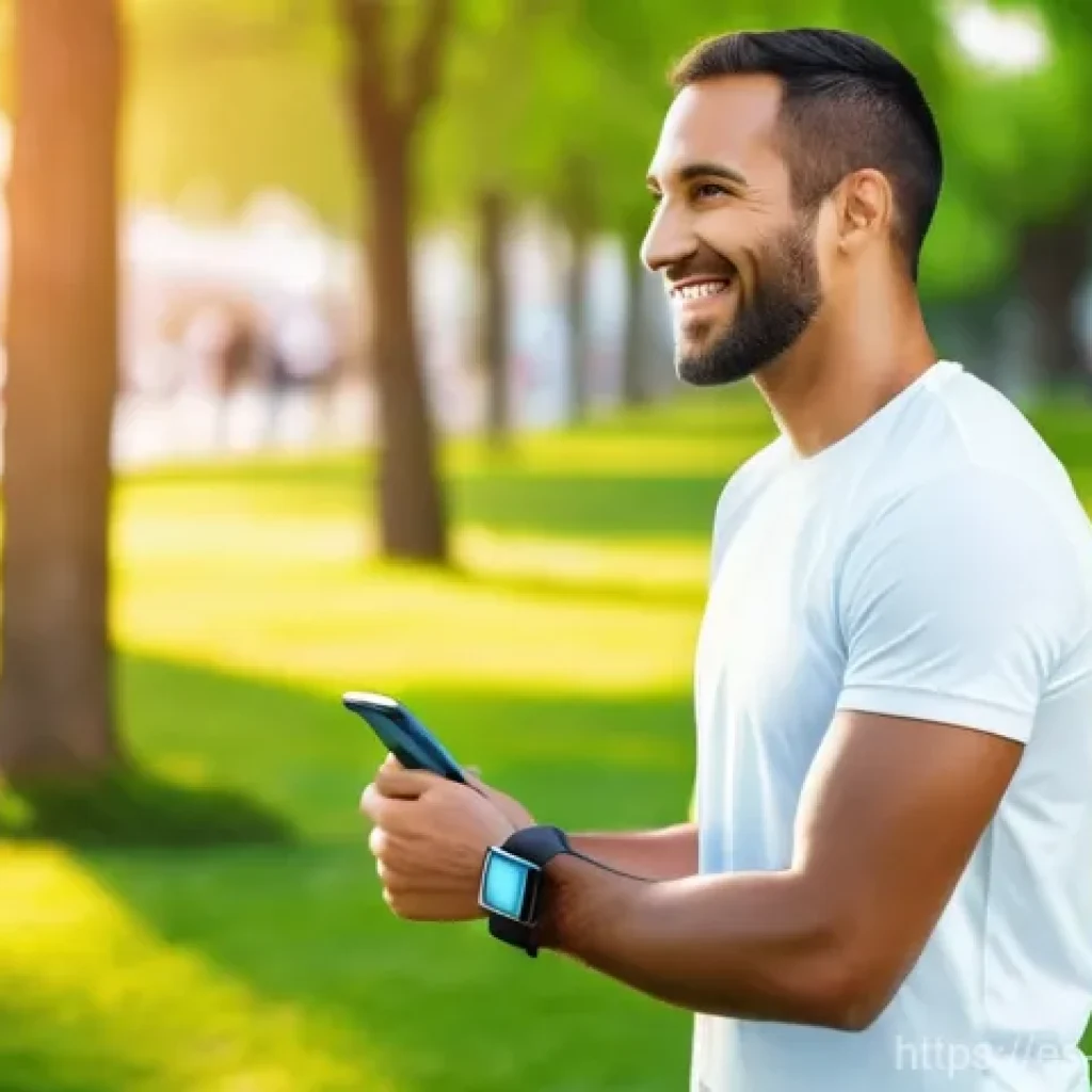 예방의학과 헬스케어 기술 발전 - **Prompt: Proactive Health with Wearable Technology**
    "A vibrant, active person in their late 20...