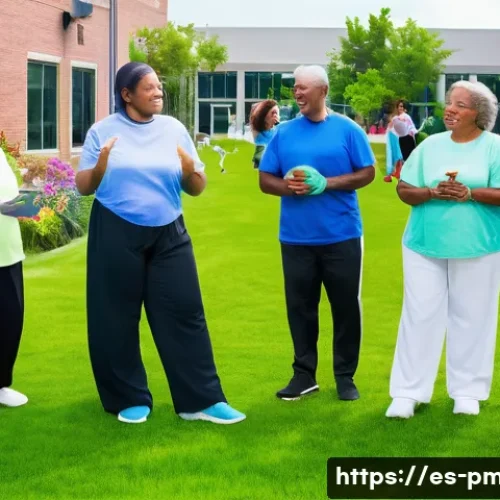 Home 24 예방의학 진로 고민 상담 - A vibrant and diverse group of people of varying ages, including young children wearing clean, moder...